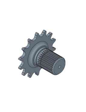 Half shaft sprocket of the chain drive